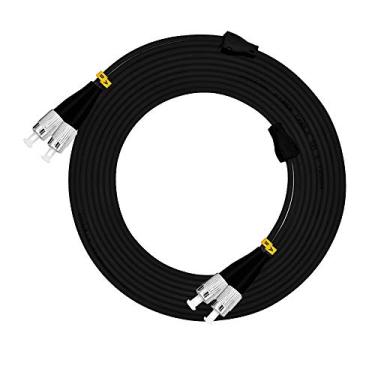 Imagem de Jeirdus Cabo de Fibra Óptica 50/125 OM2 de 25 metros FC para FC FC-FC Outdoor Armored Duplex 50/125 m Multimodo