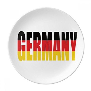 Imagem de Placa de nome da bandeira da Alemanha decorativa de porcelana Salver louças de jantar