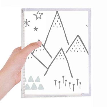Imagem de Caderno de folhas soltas com estampa de estrelas de grama de montanha e diário recarregável
