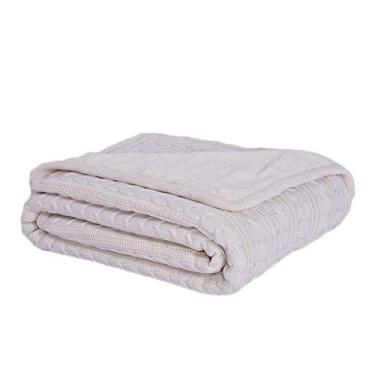 Imagem de Cobertor de malha supermacio respirável aconchegante para sofá-cama de carro Decoração para casa, todas as estações, azul antiestático 150 * 200cm