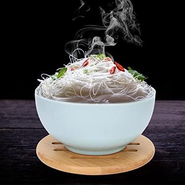 Imagem de Prateleira de Drenagem de Prato Multifuncional de Bambu Com Tapete de Mesa Kit de Acessórios de Cozinha (Porta-panelas redondo pequeno)