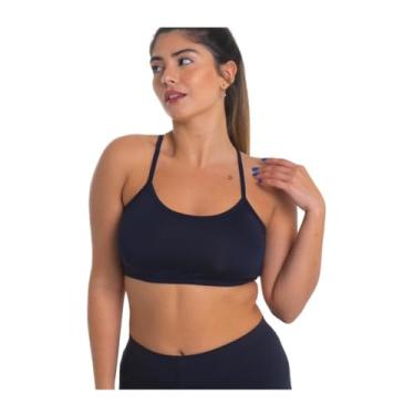 Imagem de Top Fitness Feminino Alça Fina para Malhar Treino Academia Suplex Sem Bojo Trygg (P, Preto)