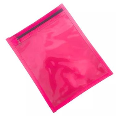 Imagem de Kit 10 Porta Ordem Serviços Para Óticas C/zíper C210 Md 210 Cor:Azul (Rosa)