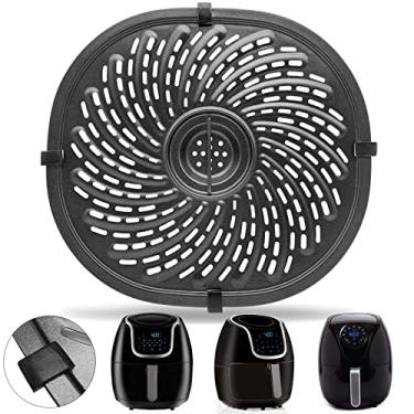 Imagem de Peças de reposição Air Fryer, frigideira atualizada de 7 litros, bandeja de placa de crocante, revestimento antiaderente, acessórios para fritadeira a ar com amortecedores de borracha para Power XL Gowise e mais fritadeira a ar, pode ser lavada na lava-louças