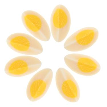 Imagem de HEMOTON 8 Unidades Ovos Cozidos Simulados Brinquedo De Realista De Cooperativa Fatiado Artificial Modelo De De Comida Artificial Para Frito Artificial Ovos Prop Pvc Aluna Ovos Falsos Saco