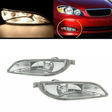 Imagem de Par de faróis de neblina de halogênio para para-choques RH LH compatível com 05 06 07 08 COROLLA 02 03 04 CAMRY 81220-AA010,81210-AA010, TO2593106, TO2592106