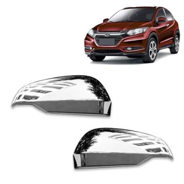 Imagem de Par Aplique Cromado para Capa Retrovisor Honda HR-V 2015 2016 2017 2018 2019 2020 2021 Com Pisca