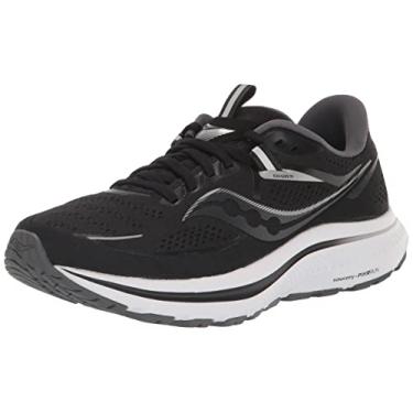 Imagem de Saucony Women's Omni 21 Running Shoe, Black/White, 7.5