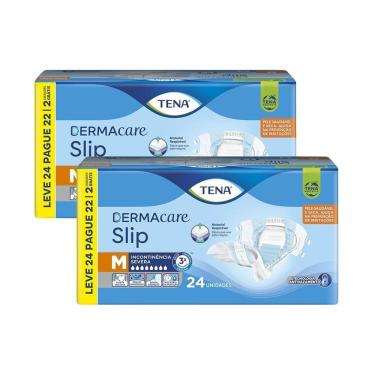 Imagem de Kit 2 Fraldas Geriátricas Tena Slip Dermacare M 24un