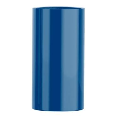 Imagem de Vaso Fibra De Vidro Vietnamita Vitrificado Cilindro Decorativo 70x36cm (Azul Metalizado)