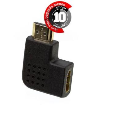 Imagem de Adaptador 90 Graus Ponta Hdmi - Kit Com 10 - Cirilo Cabos