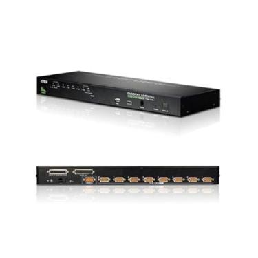 Imagem de ATEN Switch KVM combo USB/PS2 de 8 portas com suporte periférico USB CS1708A (preto)