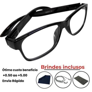 Imagem de Óculos De Grau Para Leitura Descanso Unissex + Cordão e Capinha - Grau