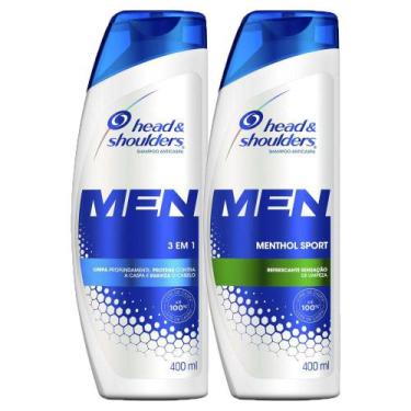 Imagem de Kit Head & Shoulders - Shampoo Anticaspa Menthol Sport Masculino - 400