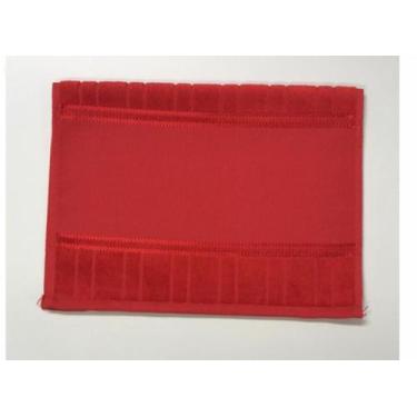 Imagem de Toalha de Lavabo Velour Para Pintar Liso Artesanalle Dohler, Vermelho