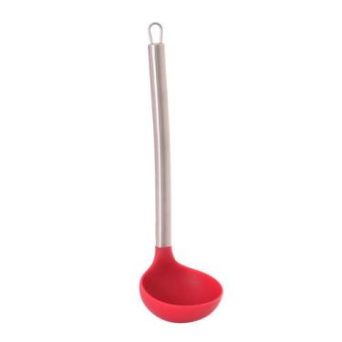 Imagem de Concha ce Servir Vermelha 30Cm Inox/Silicone - Mai Home