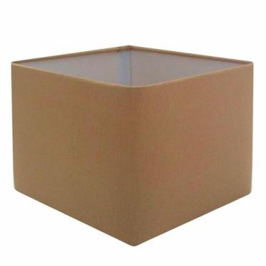 Imagem de Cúpula em tecido quadrada abajur luminária cp-4077 30/50x50cm palha - 