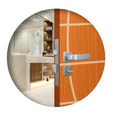 Imagem de Fechadura Roseta Firenze Para Porta De Banheiro Alumínio 4cm MGM