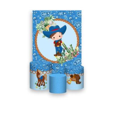 Imagem de Painel De Festa Vertical 1,50 x 2,20 + Trio De Capas Cilindro - Countr