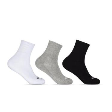 Imagem de 3 Meias Cano Longo Atoalhada Masculina Tam 39/43 - Hoahi