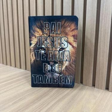 Imagem de Bíblia marrom Pai jesus te ama  com indice harpa e corinhos - CENTRAL