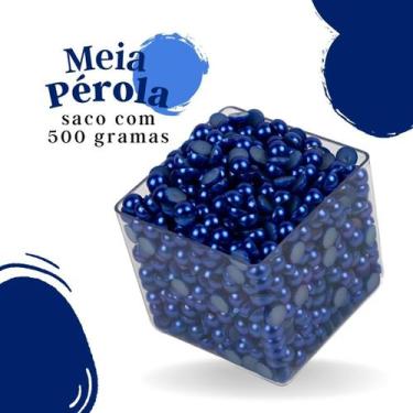 Imagem de Meia Pérola Azul Royal - 12 Mm Pacote Com 500 Gramas - Nybc