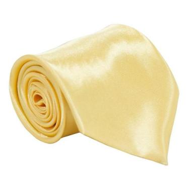 Imagem de  Gravata Tradicional Lisa Amarela Formatura e Casamento - KAYLONG, Tra