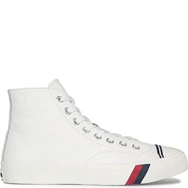 Imagem de PRO-Keds Tênis masculino Royal Hi com cadarço, Couro branco, 40