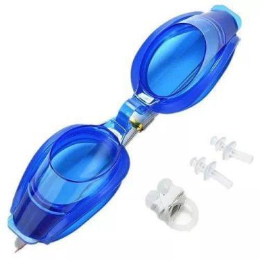 Imagem de Kit 3 pçs Óculos de Natação, protetor de Ouvido e protetor de Nariz In