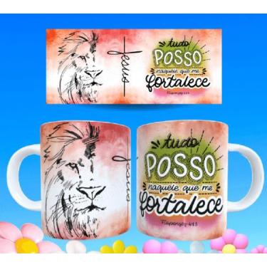 Imagem de Caneca gospel frases religiosas versículos bíblicos motivacionais 43 -