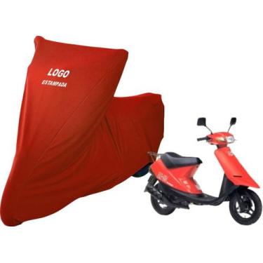 Imagem de Capa Tecido Helanca Anti Risco Para Moto Suzuki Ae 50 cc - Mz, Vermelh