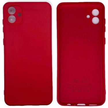 Imagem de Capa Silicone Aveludada Vermelha para Samsung A04 Core - Dsitrbuidora 