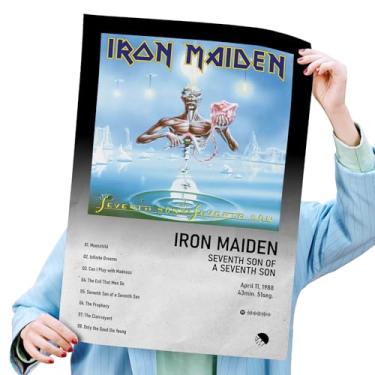 Imagem de Poster Autoadesivo 40x60cm Álbum Seventh Son of a Seventh Son, Eddie The Head, Spotify