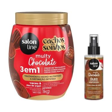 Imagem de Kit Creme e Óleo Perfumado de Tratamento, Salon Line, Multy Chocolate - Para Cabelos Cacheados e Crespos, 2 Unidades