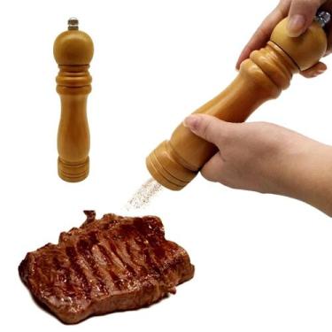 Imagem de Moedor De Pimenta Sal Grosso  Cozinha Madeira 20cm - UNYHOME