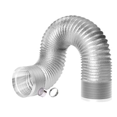 Imagem de Mangueira de duto flexível de alumínio, 1,5 m-5 m, 80 mm-200 mm, para ventilação secadora, AC, exaustor, barraca de cultivo, resistente ao calor (150 mm 1,5 m)
