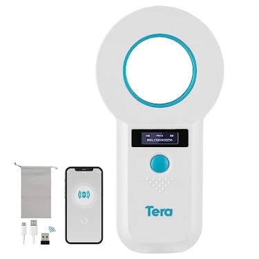 Imagem de Tera Scanner portátil de microchip para animais de estimação: 3 em 1 BT sem fio 2,4 G bolsa de transporte USB com fio leitor de etiqueta animal com tela OLED Display RFID recarregável Armazenamento de