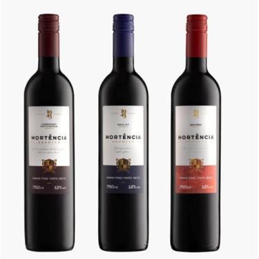 Imagem de Kit 3 Un Vinho Hortência Ereditá Reserva Tintos 750 ml