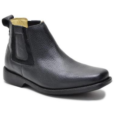 Imagem de Bota Chelsea Masculina Couro Cano Curto Elástico Moderna - Mila Marque