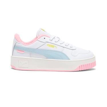Imagem de PUMA Tênis feminino Carina Street, Pes amarelo fluorescente orvalho fosco, branco, 38