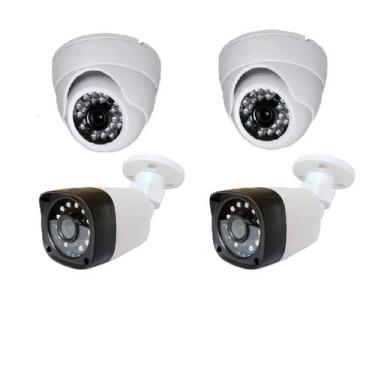 Imagem de Kit 2 Câmeras internas e 2 externas com Infra vermelho Hd alta Resoluç