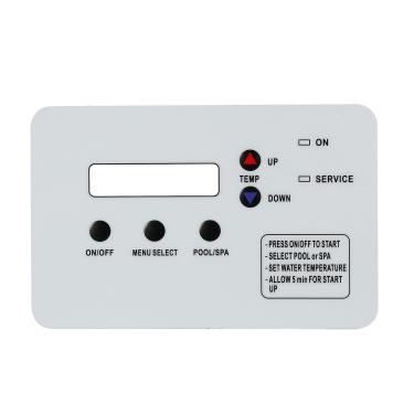 Imagem de Painel de controle de membrana de interruptor de teclado de bomba de calor de substituição para aquecedor de piscina P-E-N-T-A-I-R, compatível com bombas de calor de piscina 472734 473425 473693, para