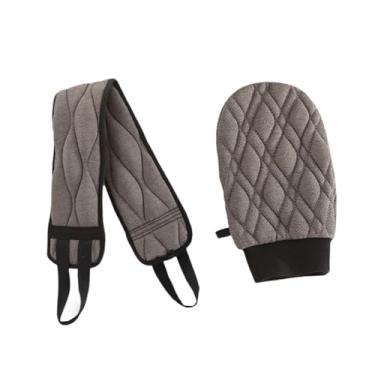 Imagem de FashionCha 2x Esfoliante para As Costas, Luvas para Máquina de Lavar, Acessórios para Spa, Pano Esfoliante, Toalhas para Esfoliação Corporal, Sabonete para Hotel, Cinza Escuro