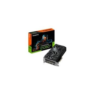 Imagem de Placa de Vídeo RTX 5060 Ti WINDFORCE OC 8G Gigabyte NVIDIA GeForce, 8GB GDDR7, 128bits, DLSS, Ray Tracing - GV-N506TWF2OC-8GD