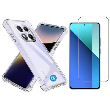 Imagem de Kit Capa Capinha Anti-Impacto Premium Transparente + Película de Cerâmica 9D para Xiaomi Redmi Note 14 Pro 5G - FD Acessórios