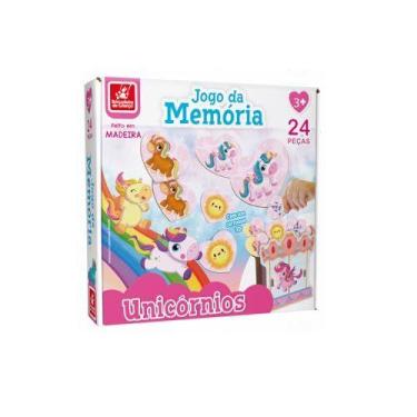 Imagem de Jogo Da Memoria Unicornios Carrossel 3D 24 Pcs - BRINC. DE CRIANCA