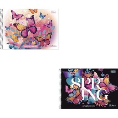 Imagem de Caderno Desenho Univ Capa Dura Bloom 80Fls. Espiral - TILIBRA