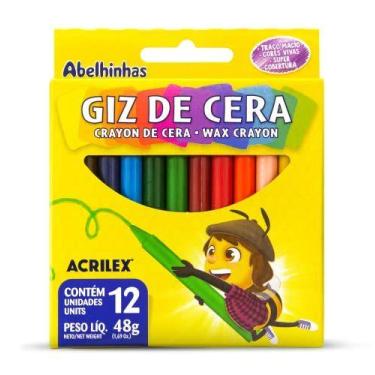 Imagem de Giz De Cera Fino 12 Cores 48G - ACRILEX