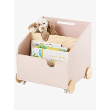 Imagem de Livreiro Carrinhos Infantil Ravi Rosê 100% MDF
