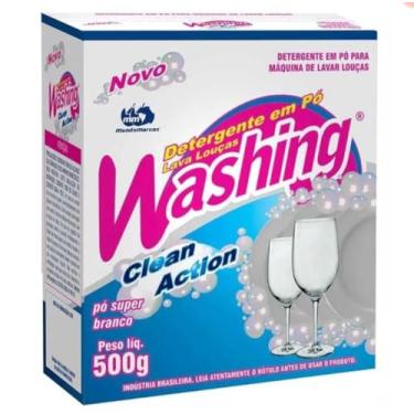 Imagem de Detergente em pó lava louças Washing em Pó Clean Action 500G